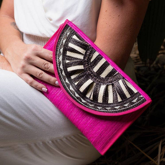 Fuscia Envelope Clutch