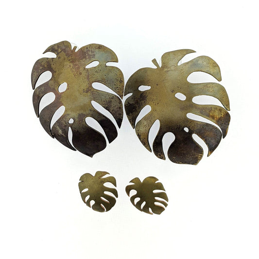CHOOSE YOUR DATE - Monstera Earrings - PRIVATE CLASS
