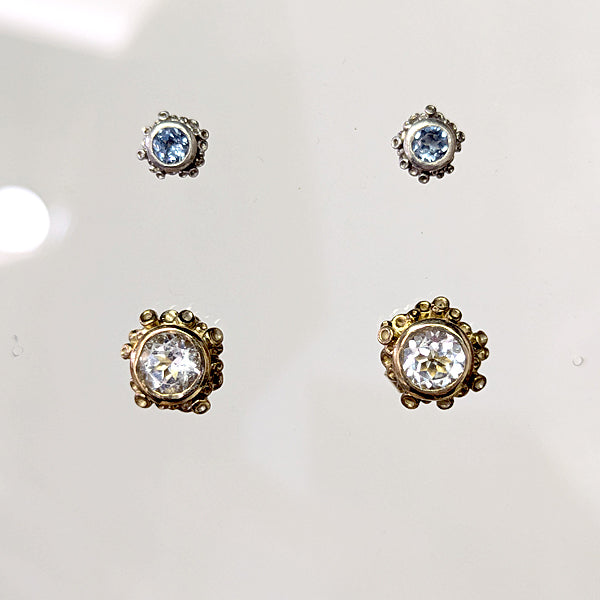 Talialita Stud Earring -  Blue Zircon